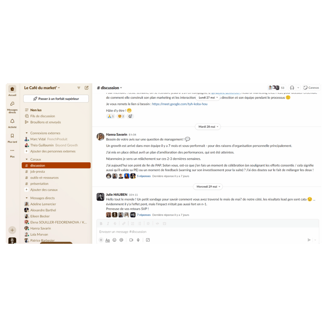 Slack communauté